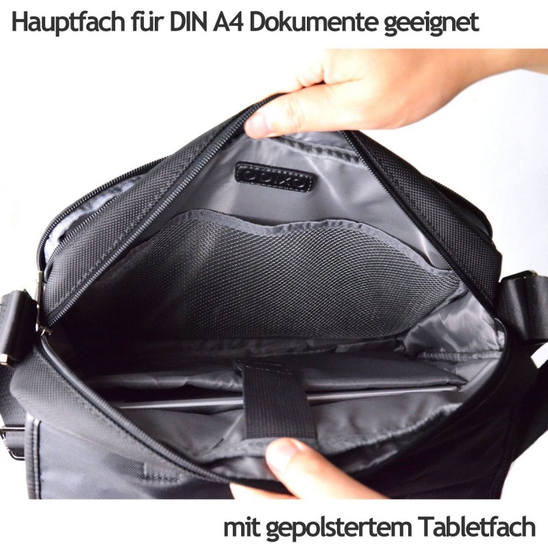 ODIXO Umhängetasche Messenger Bag B240-1 Professional Edition mit Tablet Fach