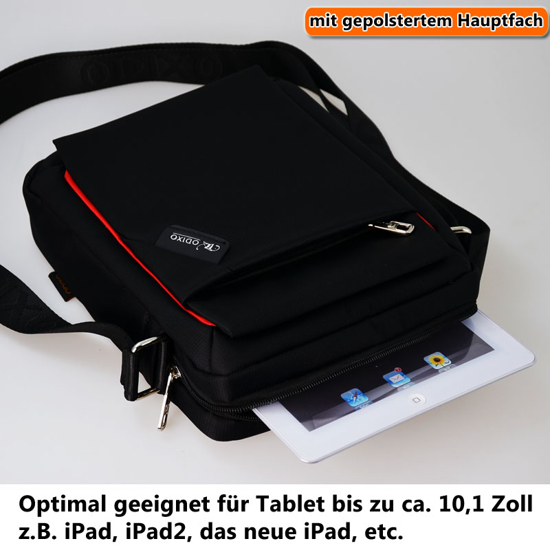 ODIXO Herren Umhängetasche Schultertasche Messenger Bag BM2107-1 Schwarz