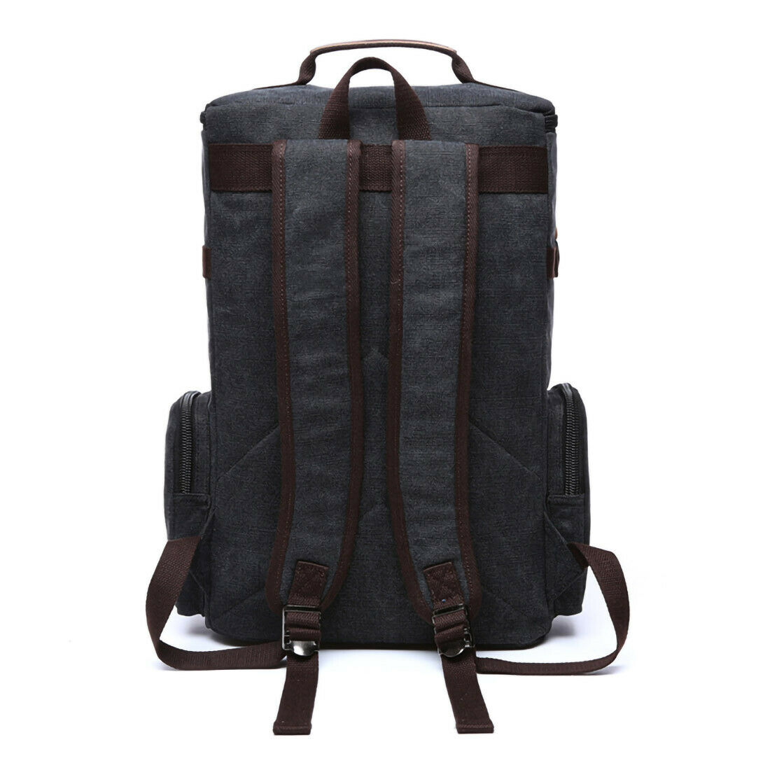 ODIXO Premium Herren Canvas Rucksack Laptop Notebook Backpack Schwarz B38831-1