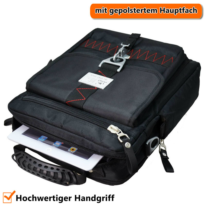 ODIXO Herren Umhängetasche Aktentasche Messenger Bag Schwarz BM2105-1