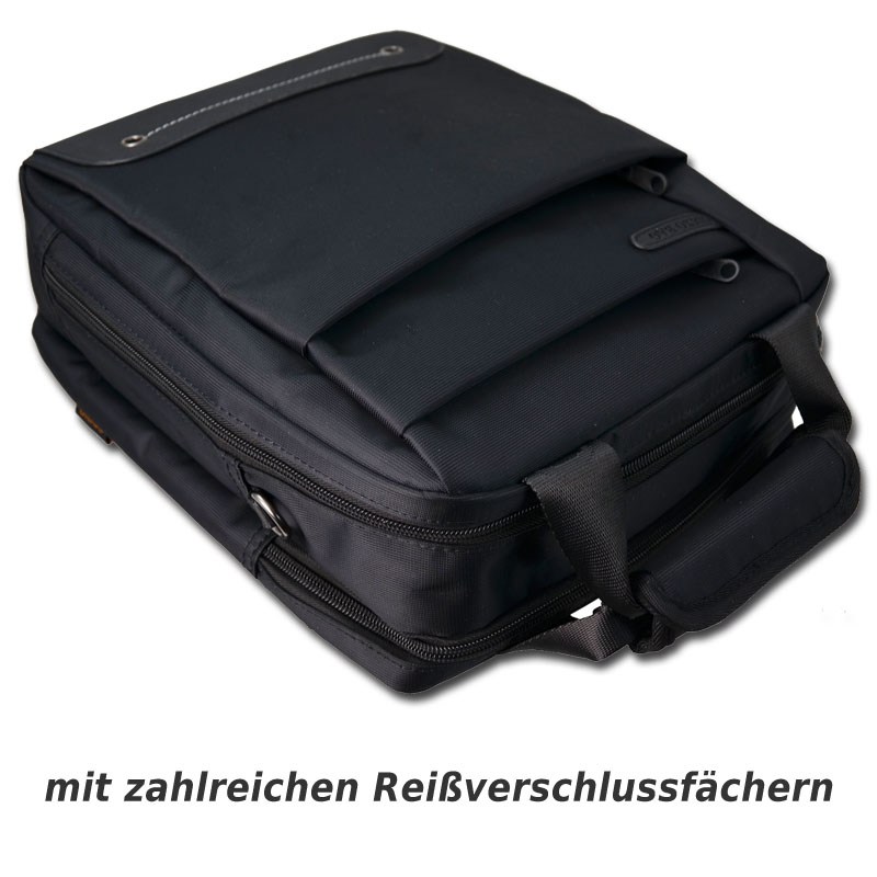 ODIXO Herren Umhängetasche Messenger Bag Aktentasche Schwarz BM2103-1