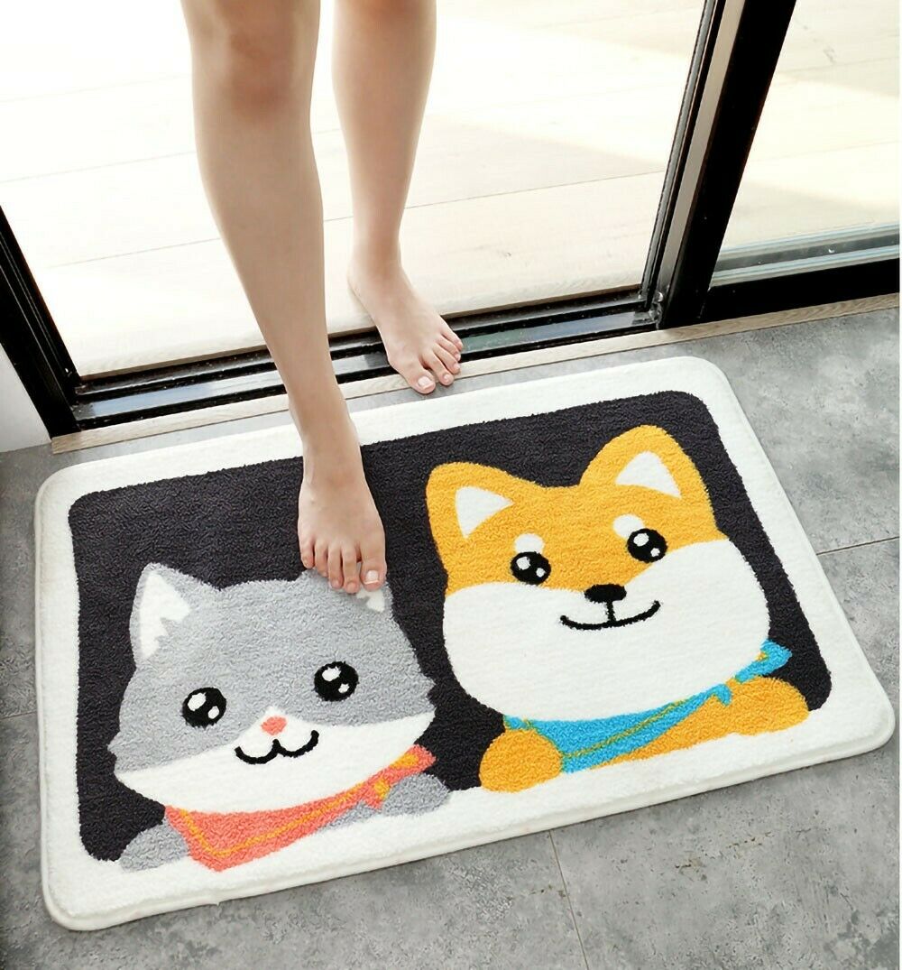 ODIXO Kinder Mädchen Zimmer Fußmatte Bad Wohnmatte mit Katzen Katze Cat Anti Rutsch 80 x 50 cm ODIXO Kinder Mädchen Zimmer Fußmatte Bad Wohnmatte mit Katzen Katze Cat Anti Rutsch 80 x 50 cm