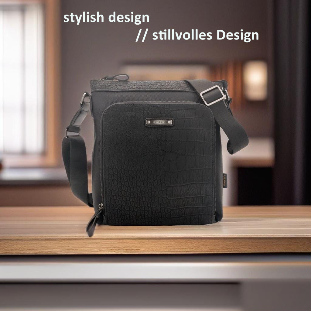 ODIXO Umhängetasche Messenger Bag Schwarz B2309-1 Deluxe Edition ODIXO Umhängetasche Messenger Bag Schwarz B2309-1 Deluxe Edition