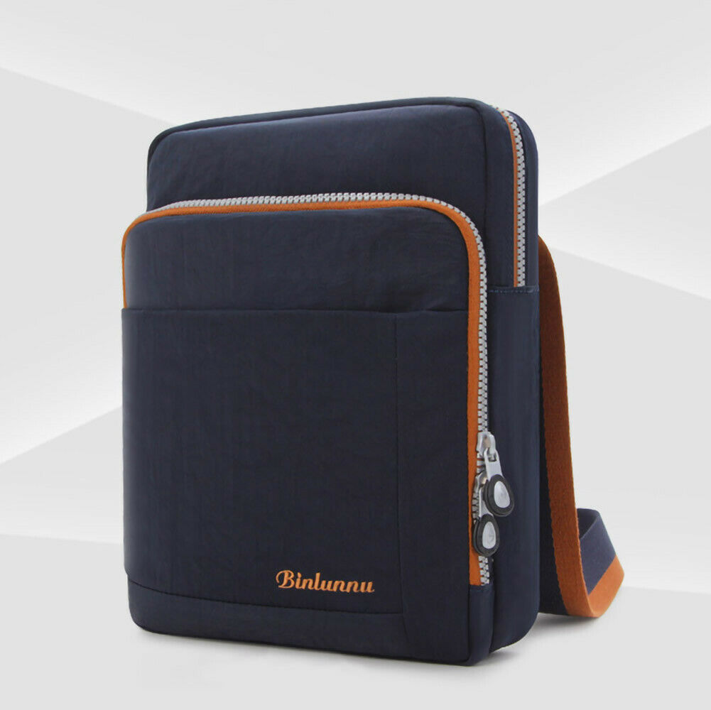 Design Herren Umhängetasche Schulter Tablet Tasche Messenger Bag Dunkel Navy Neu