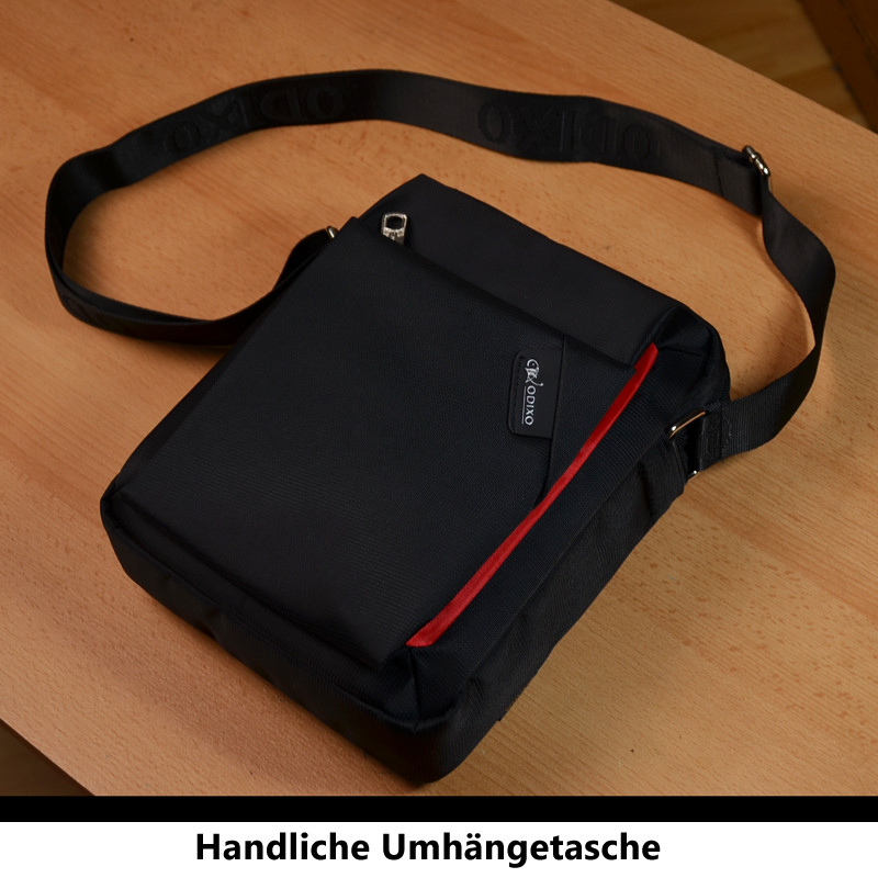 ODIXO Herren Umhängetasche Schultertasche Messenger Bag BM2107-1 Schwarz