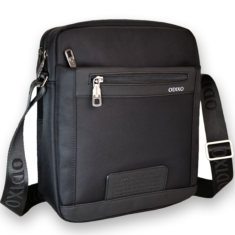 ODIXO Herren Umhängetasche Messenger Bag Schwarz B221-1 Comfort Edition