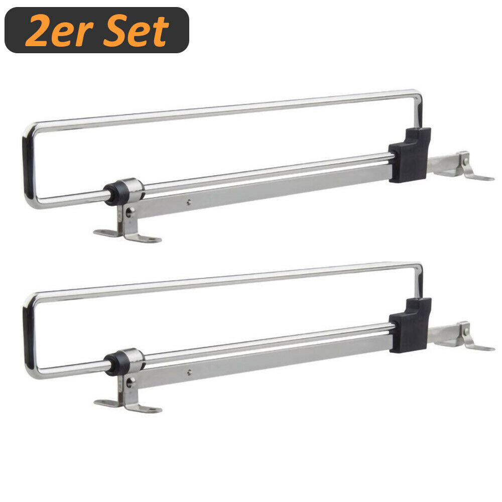 2er Set Ausziehbare Einbau Kleider Stange aus Metall für z.B. Kleiderbügel Hosen 40 cm