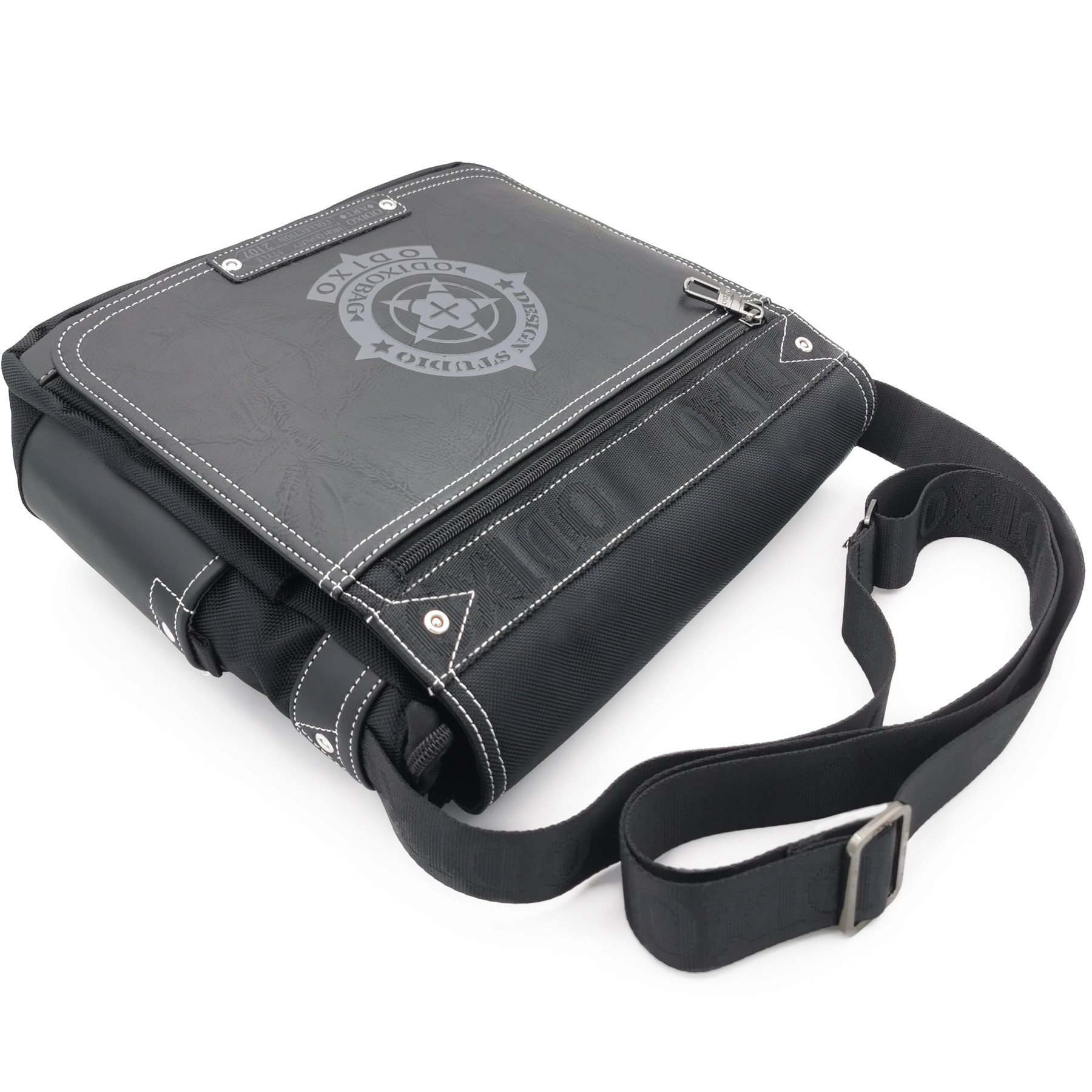 ODIXO Herren Umhängetasche Messenger Bag Schwarz B2502-1 ODIXO Herren Umhängetasche Messenger Bag Schwarz B2502-1