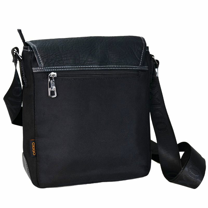 ODIXO Premium Herren Umhängetasche Schultertasche Messenger Bag Schwarz B2333-1