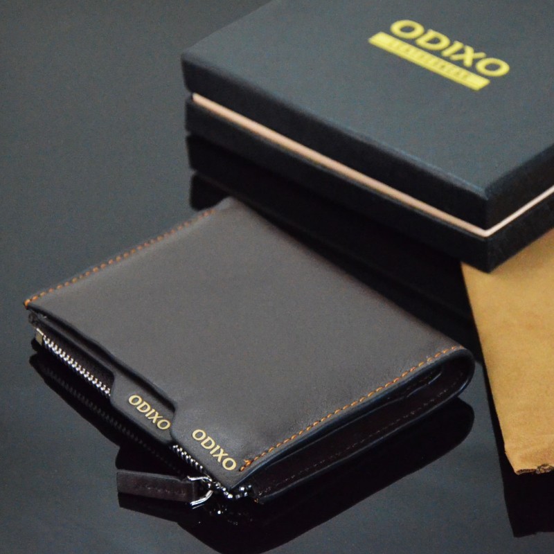 ODIXO Premium Herren Echtleder Geldbörse Braun 2-teilig B8801-2 ODIXO Premium Herren Echtleder Geldbörse Braun 2-teilig B8801-2