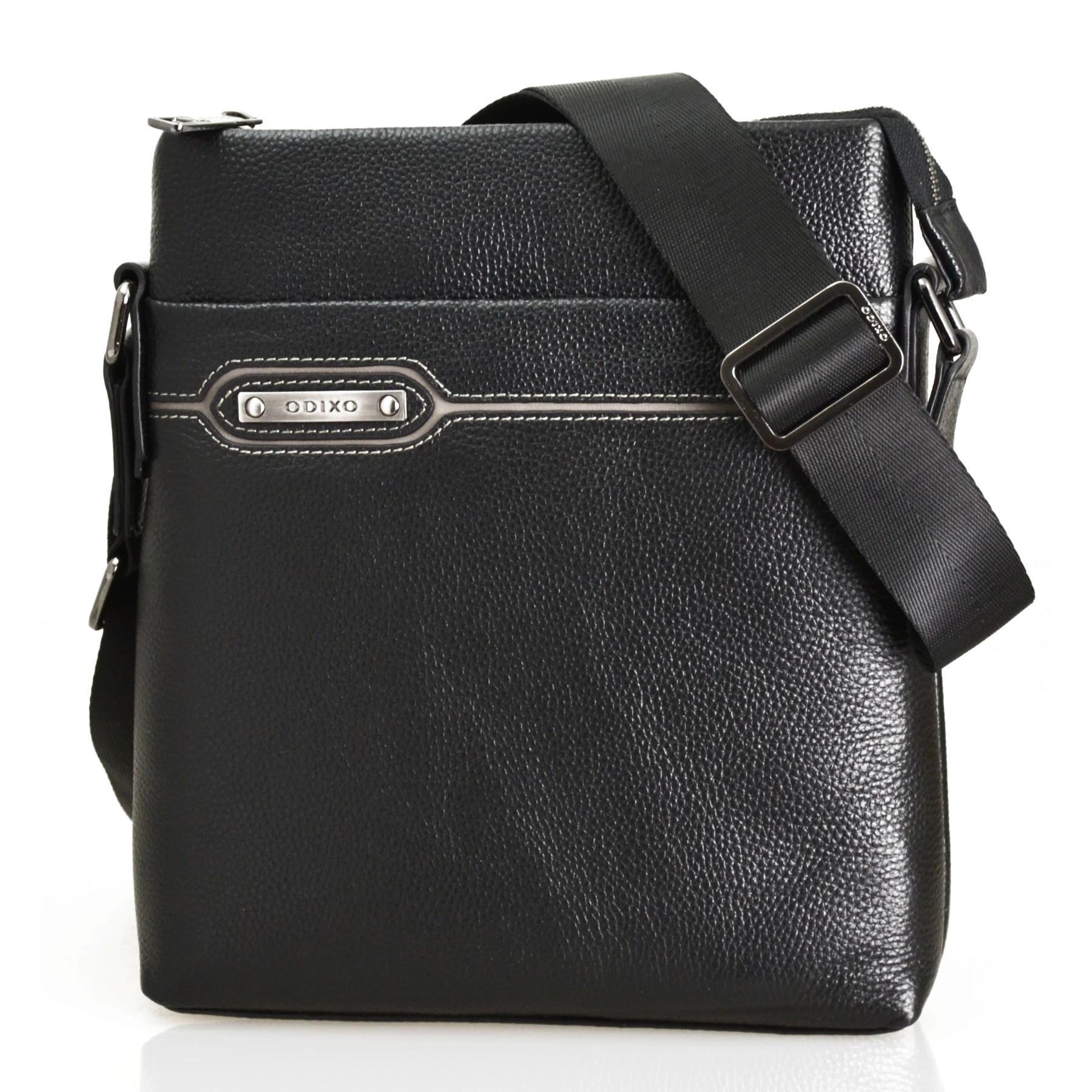 ODIXO Herren Umhängetasche Messenger Bag Schwarz Echtleder B2931-1 ODIXO Herren Umhängetasche Messenger Bag Schwarz Echtleder B2931-1
