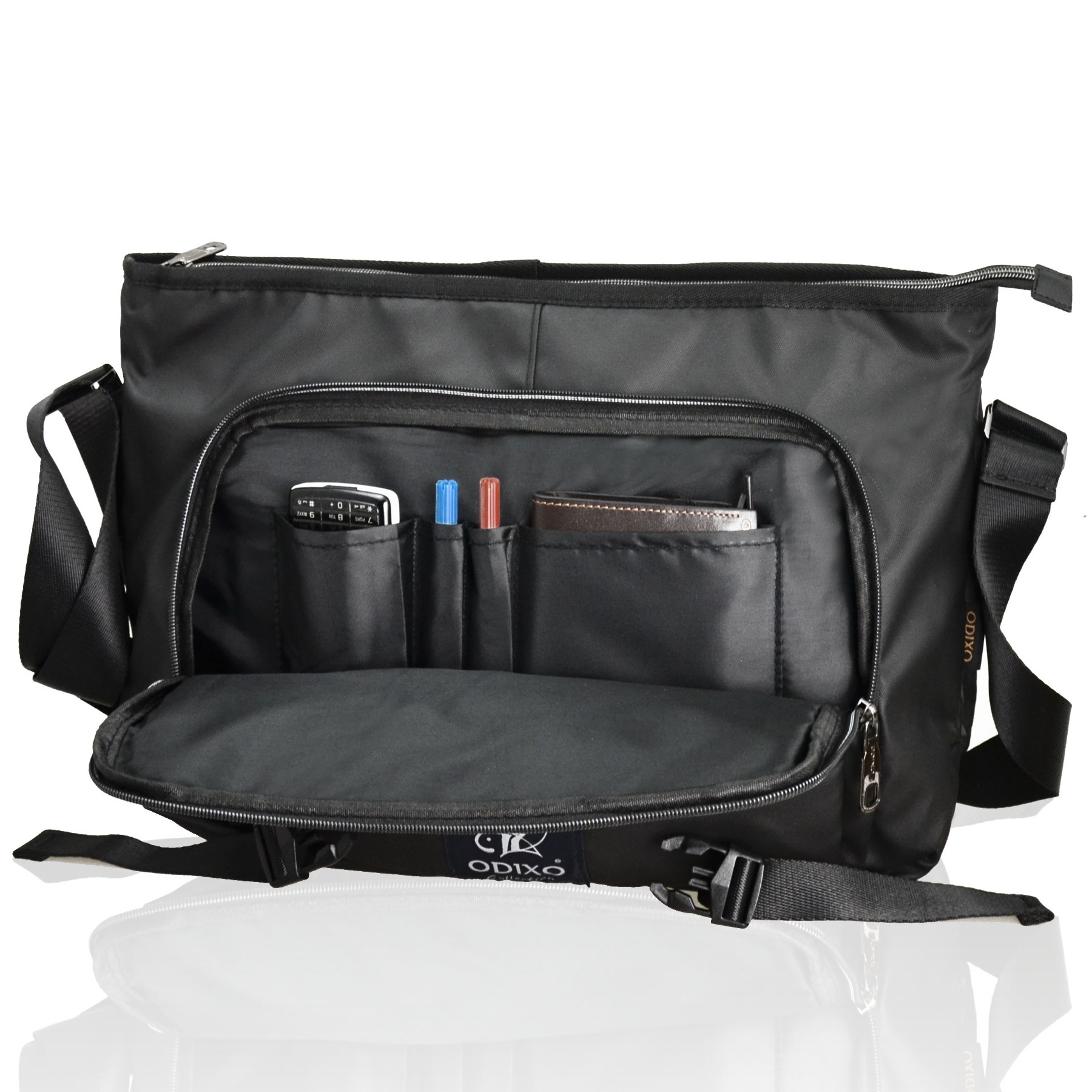 ODIXO Herren Umhängetasche Camouflage Messenger Bag B2266-1 mit Laptopfach Schwarz ODIXO Herren Umhängetasche Camouflage Messenger Bag B2266-1 mit Laptopfach Schwarz
