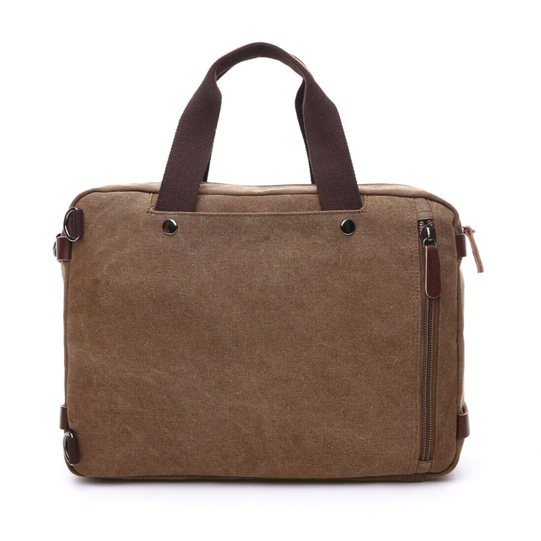 ODIXO Vintage Herren Umhängetasche Canvas Hand Tasche Tablet Rucksack Messenger Bag Braun B28691-2