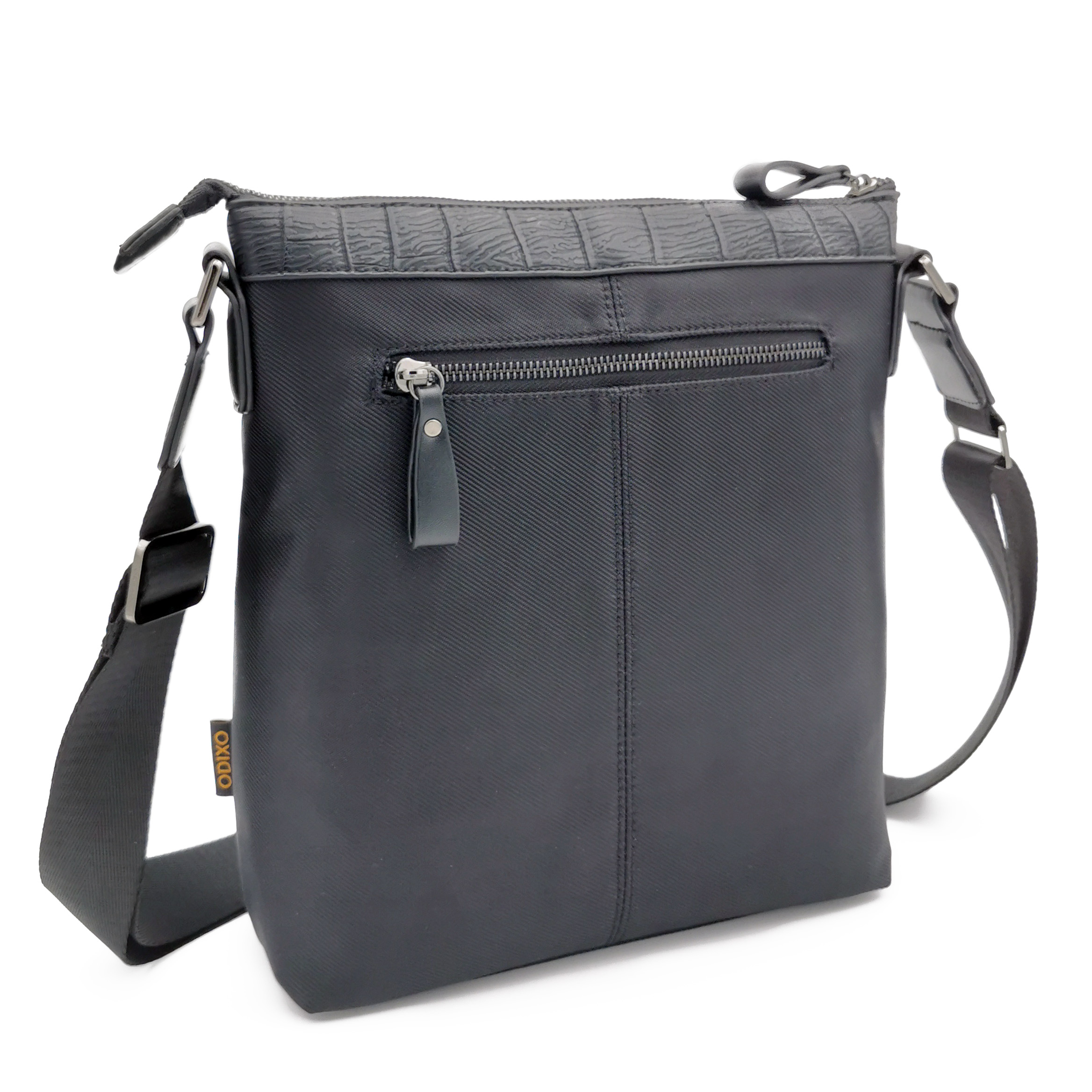 ODIXO Umhängetasche Messenger Bag Schwarz B2309-1 Deluxe Edition