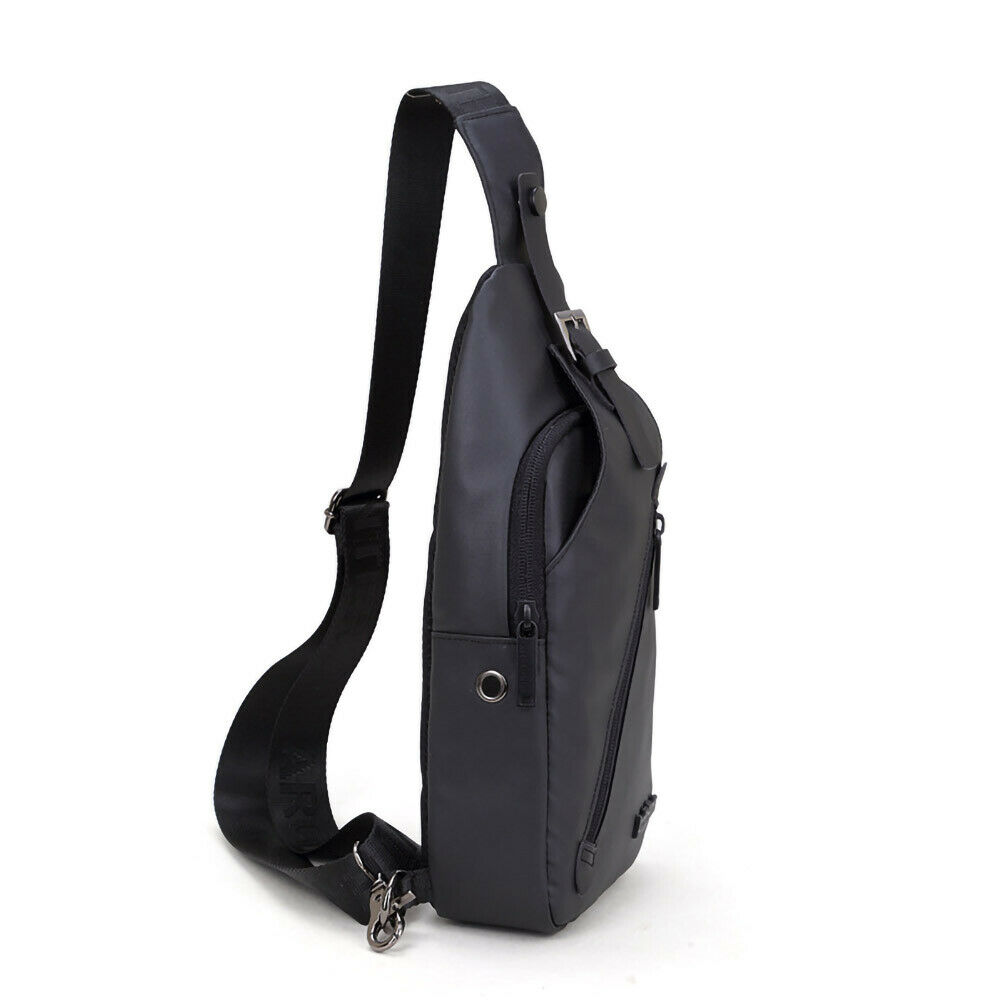 Design Herren Crossbag Rucksack Crossbody Bag Schulter Umhängetasche Tasche Schwarz Black