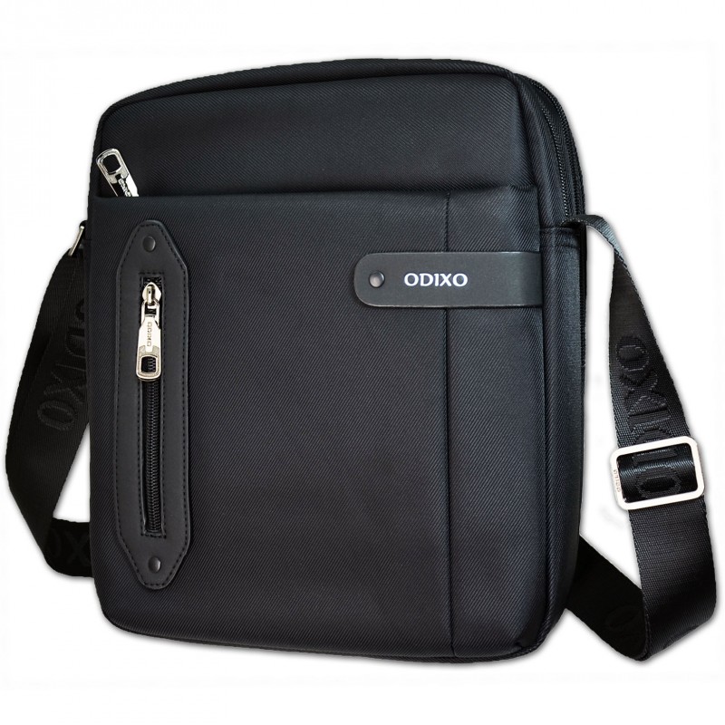 ODIXO Herren Umhängetasche Messenger Bag Schwarz B229-1 Comfort Edition