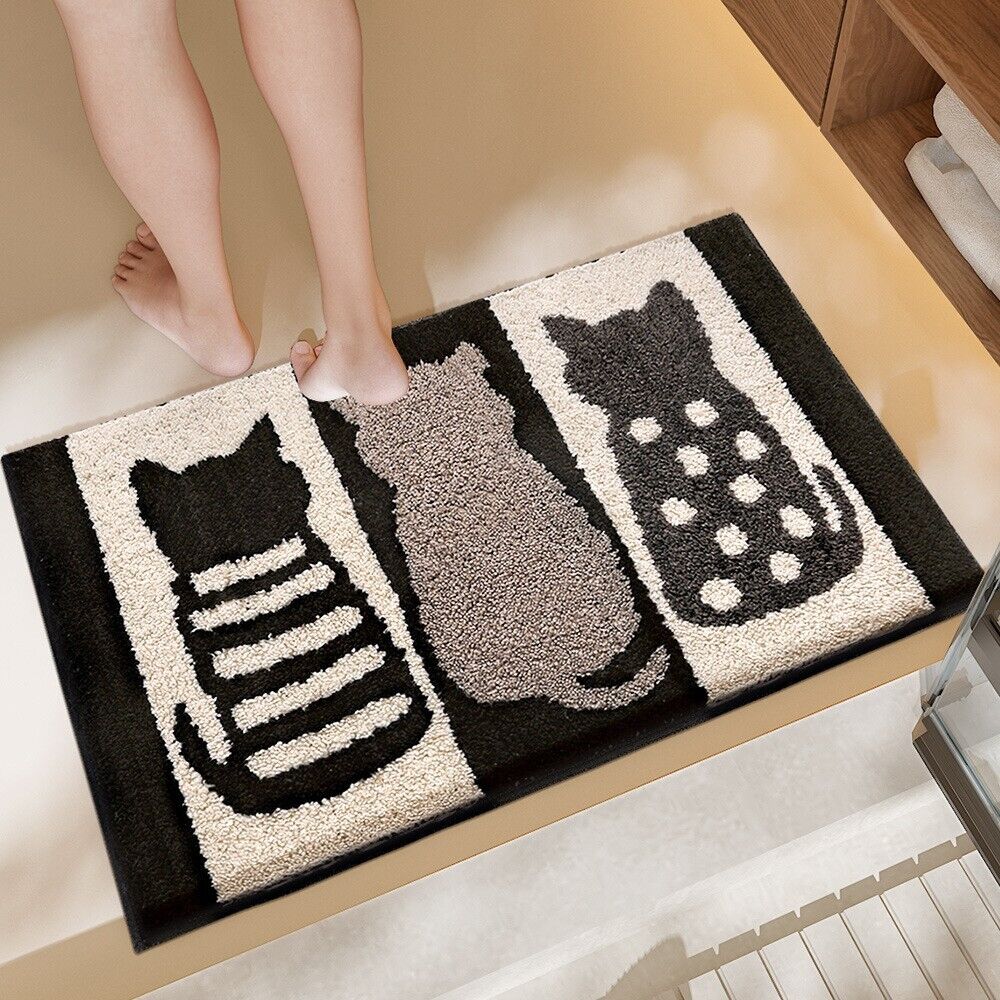 Kinder Mädchen Zimmer Fußmatte Bad Wohnmatte mit Katzen Katze Cat mit Anti Rutsch Unterlage 80 x 50 cm Kinder Mädchen Zimmer Fußmatte Bad Wohnmatte mit Katzen Katze Cat mit Anti Rutsch Unterlage 80 x 50 cm