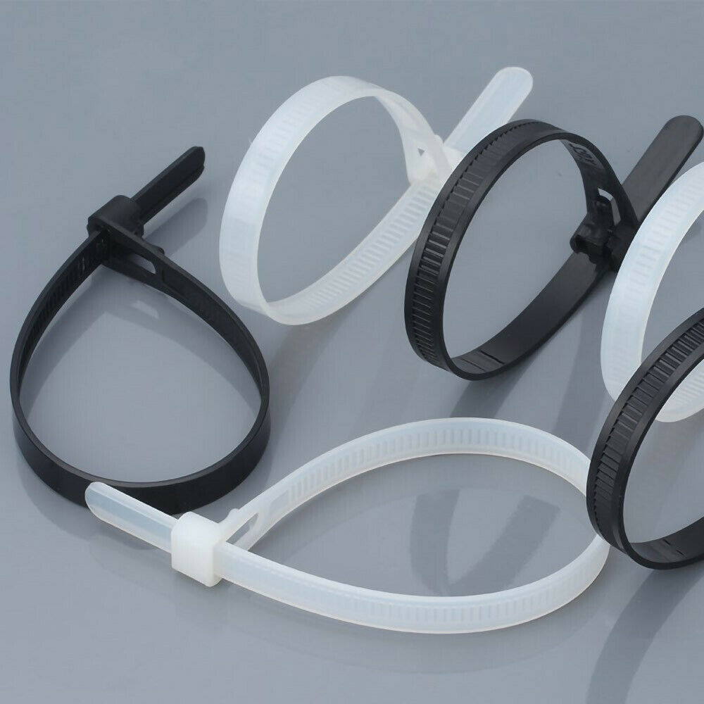 Innenverzahnter Kabelbinder 100 Stk. Wiederverwendbar lösbar Nylon Schwarz 8x150 mm Innenverzahnter Kabelbinder 100 Stk. Wiederverwendbar lösbar Nylon Schwarz 8x150 mm