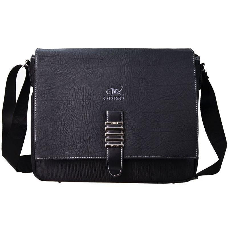 ODIXO Premium Herren Umhängetasche Messenger Bag Schwarz B2332-1 ODIXO Premium Herren Umhängetasche Messenger Bag Schwarz B2332-1