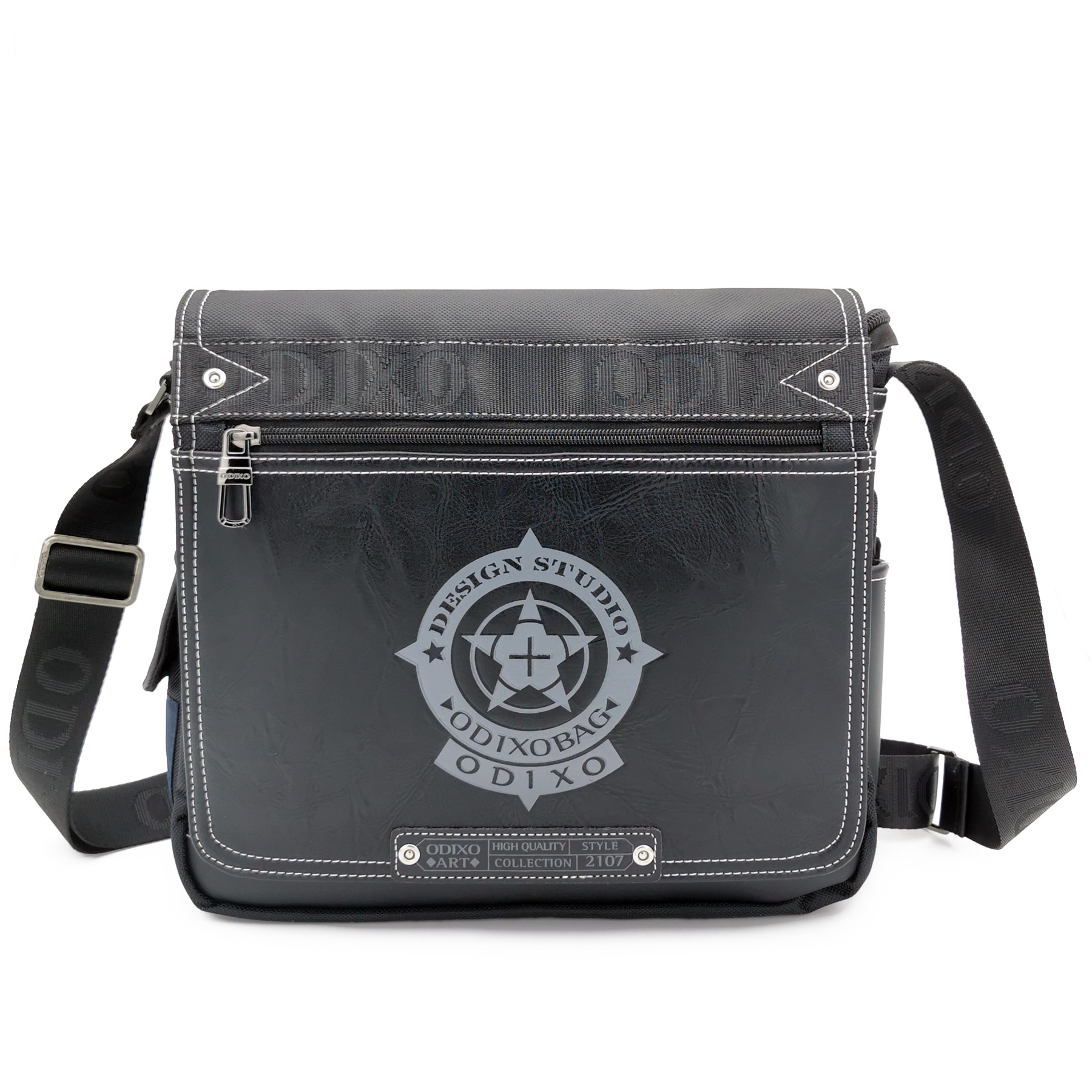 ODIXO Herren Umhängetasche Messenger Bag Schwarz B2502-1