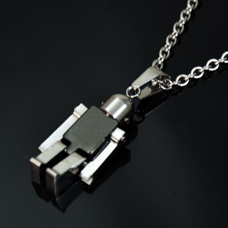 Design Edelstahl Halskette mit Anhänger Roboter Design Edelstahl Halskette mit Anhänger Roboter