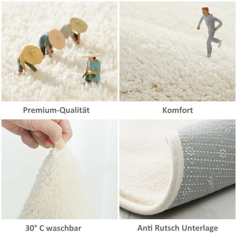 Premium Bett Schlafzimmer Wohn Matte Fußmatte Teppich Anti Rutsch Baumblätter 180 x 60 cm