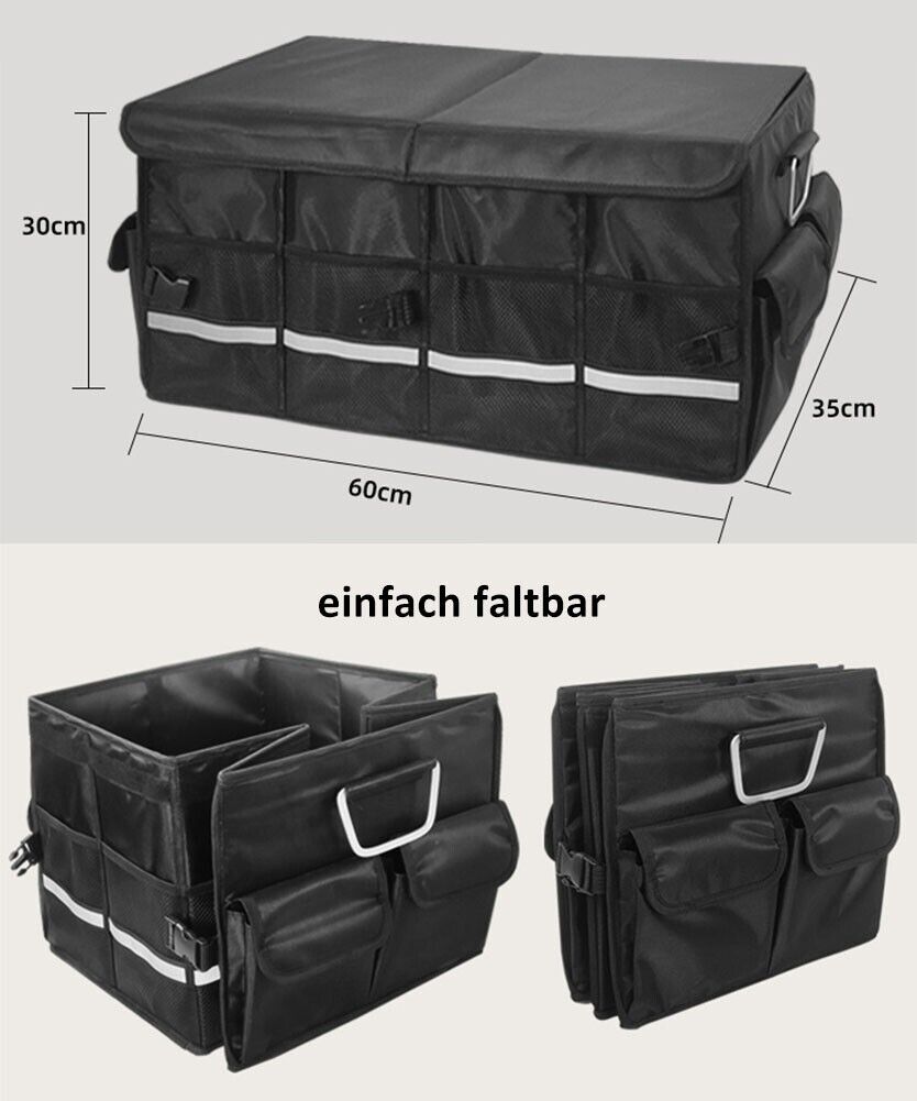 ODIXO Premium faltbare Aufbewahrungsbox mit Deckel Faltbox Box Klapp Kiste KFZ Reise Tasche 66L 50033 ODIXO Premium faltbare Aufbewahrungsbox mit Deckel Faltbox Box Klapp Kiste KFZ Reise Tasche 66L 50033