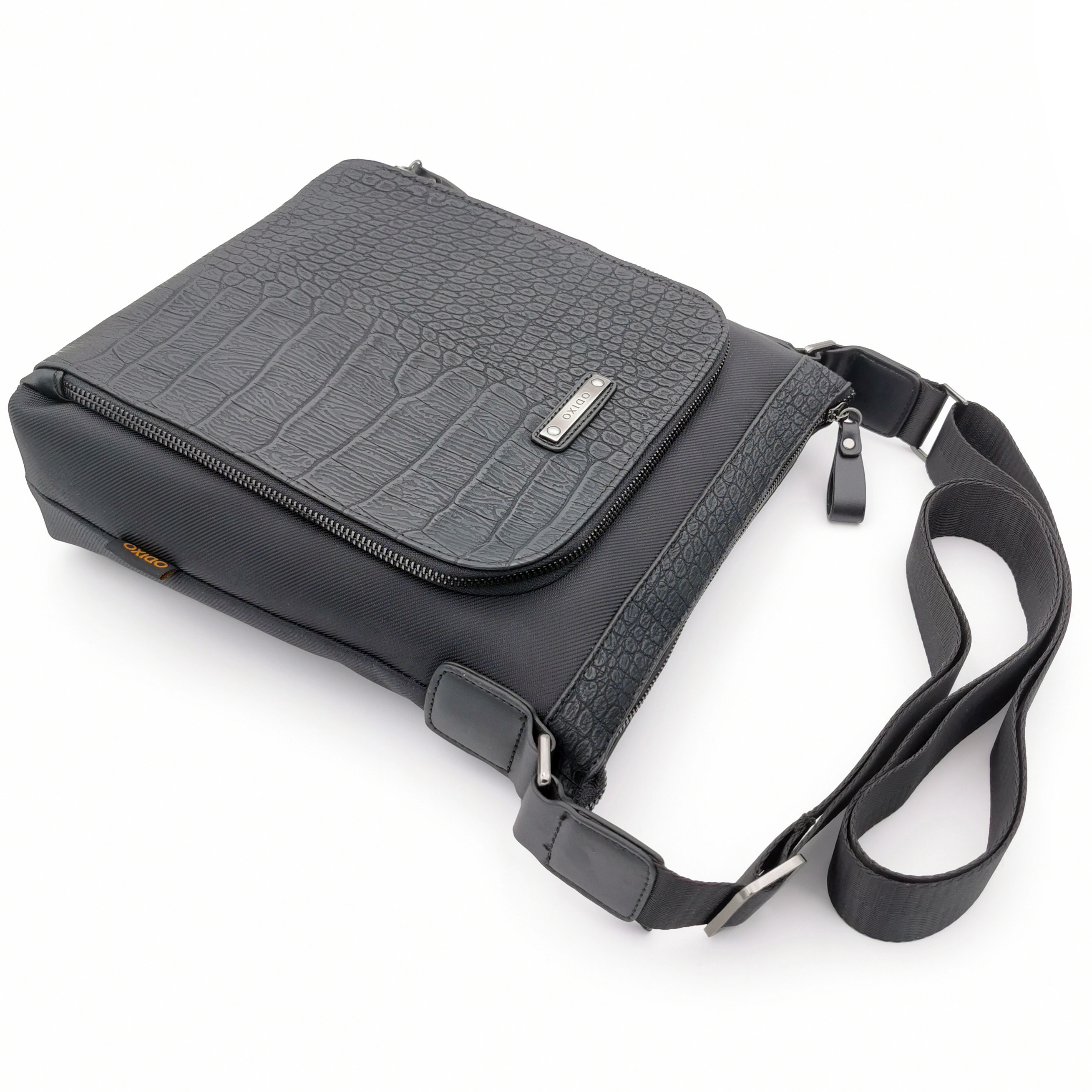 ODIXO Umhängetasche Messenger Bag Schwarz B2309-1 Deluxe Edition