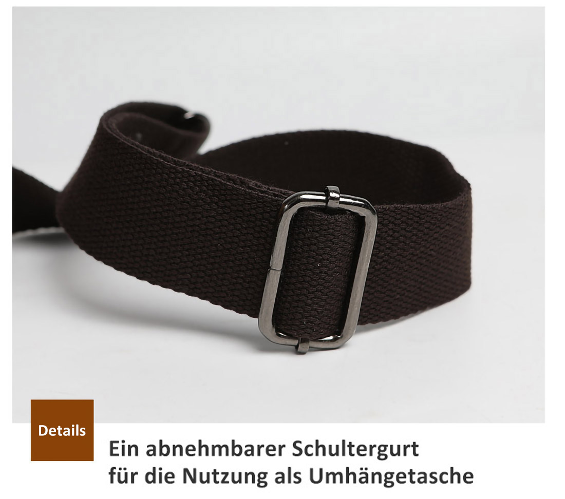 ODIXO Damen Hand Henkel Tasche Schulter Shopping Bag Umhängetasche Canvas Braun ODIXO Damen Hand Henkel Tasche Schulter Shopping Bag Umhängetasche Canvas Schwarz