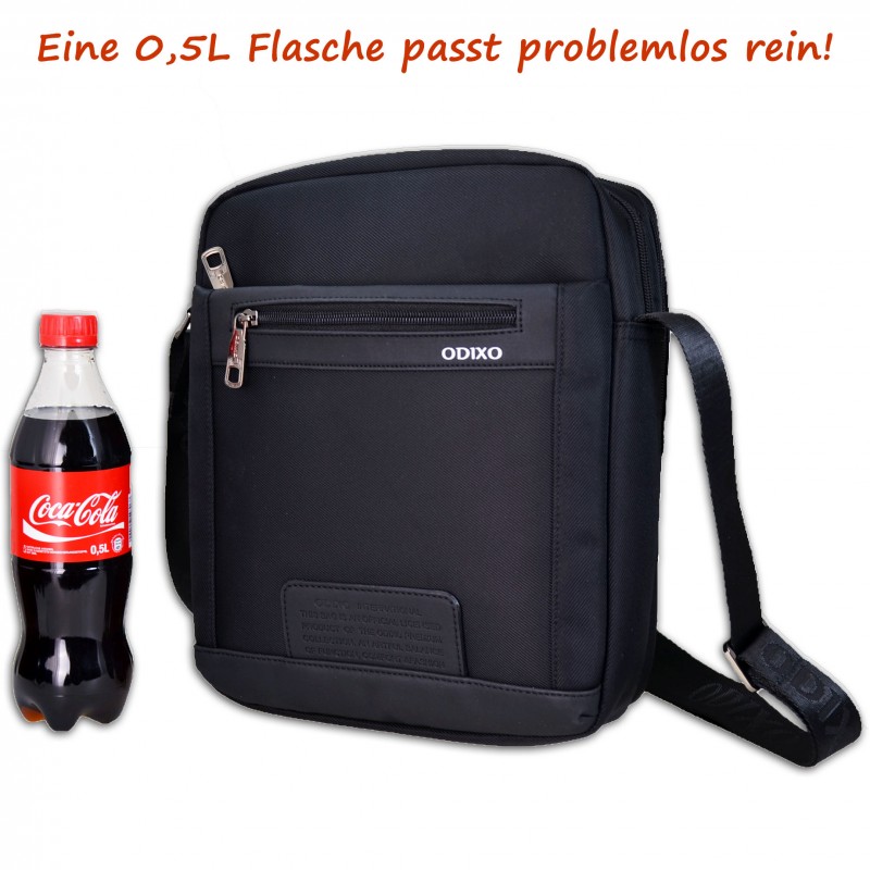 ODIXO Herren Umhängetasche Messenger Bag Schwarz B221-1 Comfort Edition ODIXO Herren Umhängetasche Messenger Bag Schwarz B221-1 Comfort Edition