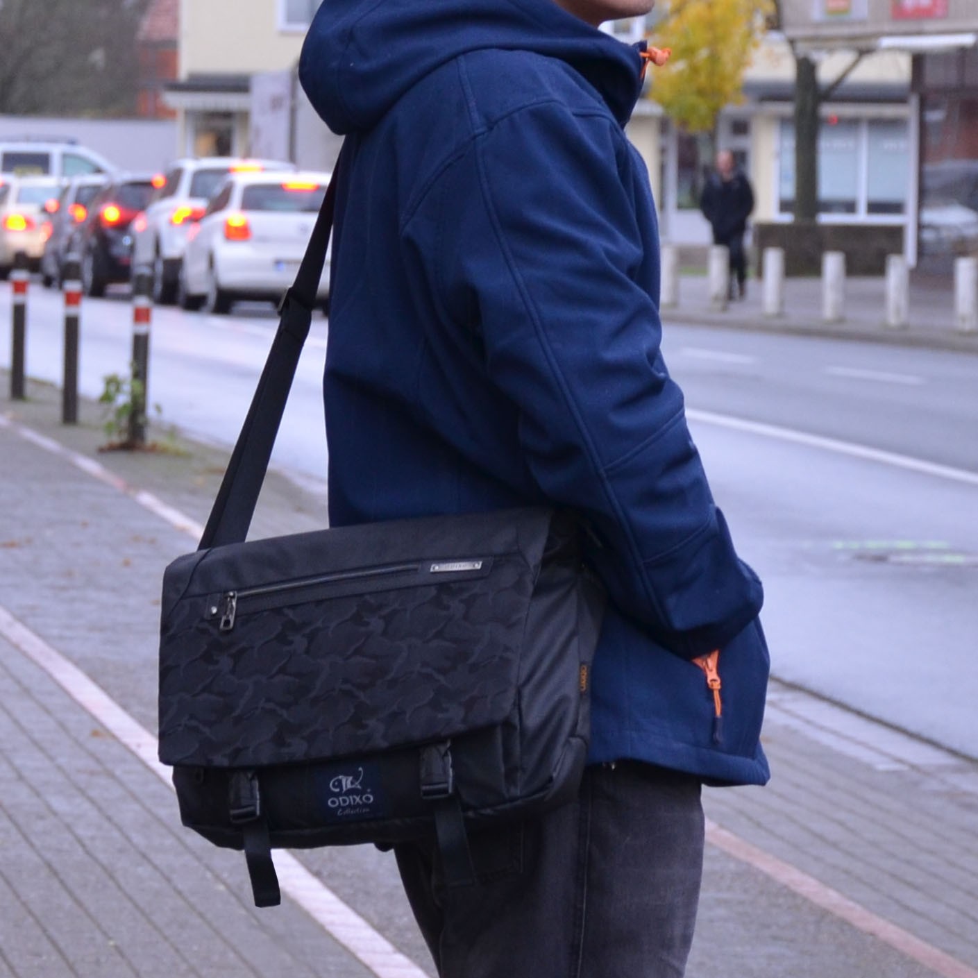 ODIXO Herren Umhängetasche Camouflage Messenger Bag B2266-1 mit Laptopfach Schwarz ODIXO Herren Umhängetasche Camouflage Messenger Bag B2266-1 mit Laptopfach Schwarz