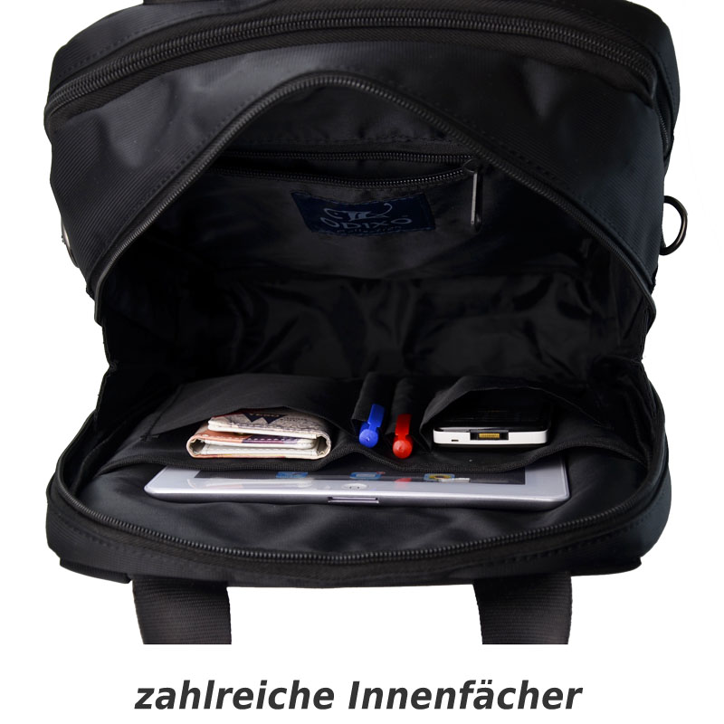 ODIXO Herren Umhängetasche Messenger Bag Aktentasche Schwarz BM2103-1