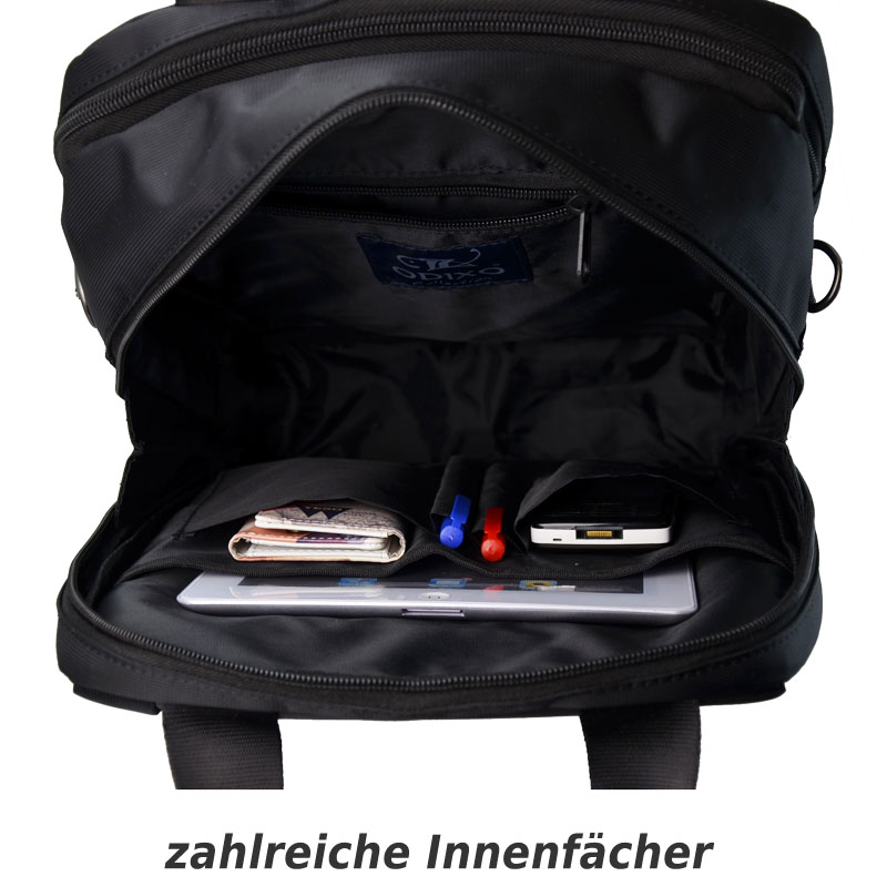 ODIXO Herren Umhängetasche Messenger Bag Aktentasche Schwarz BM2103-1 ODIXO Herren Umhängetasche Messenger Bag Aktentasche Schwarz BM2103-1