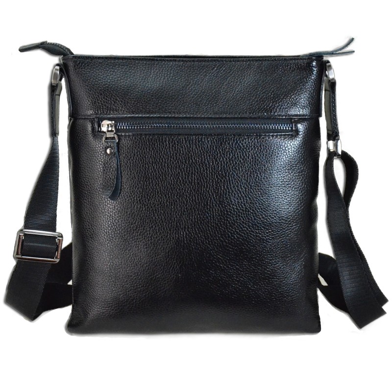 ODIXO Herren Umhängetasche Messenger Bag Schwarz Echtleder B2937-1