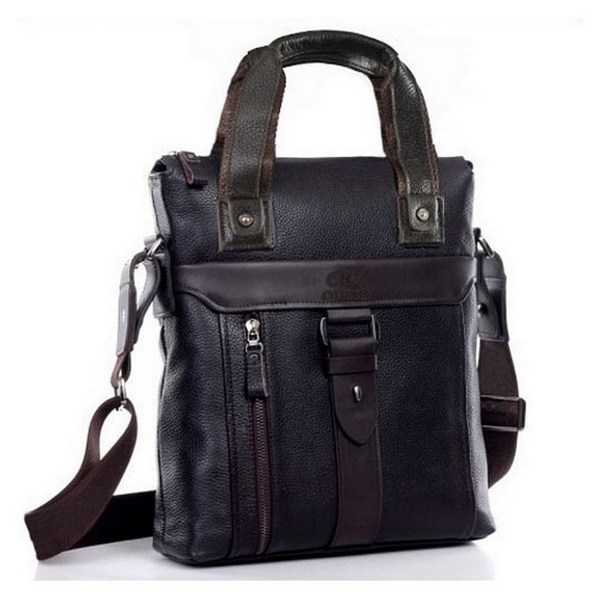 ODIXO Herren Umhängetasche Aktentasche Messenger Bag Echtleder Braun BM2821-2F