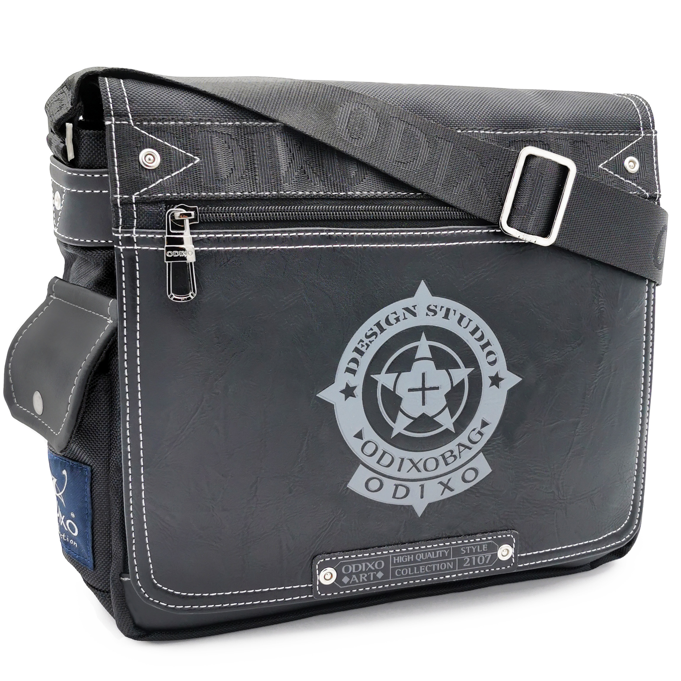 ODIXO Herren Umhängetasche Messenger Bag Schwarz B2502-1 ODIXO Herren Umhängetasche Messenger Bag Schwarz B2502-1