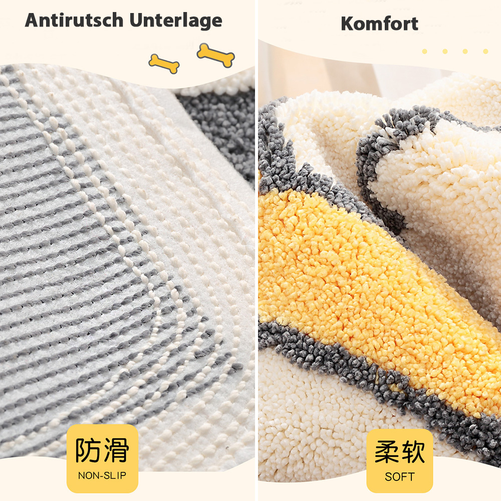 15594957422897jRiBp8qEWP9ln Stilvolle Wohnmatte Fußmatte mit Katzenfüße/Fisch Motiv