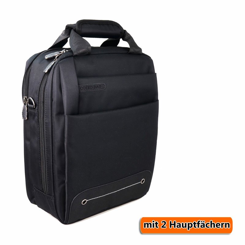 ODIXO Herren Umhängetasche Messenger Bag Aktentasche Schwarz BM2103-1