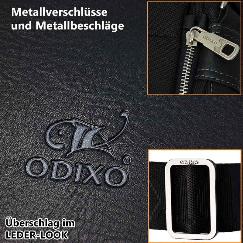 ODIXO Umhängetasche Messenger Bag Schwarz BM2101-1 ODIXO Umhängetasche Messenger Bag Schwarz BM2101-1