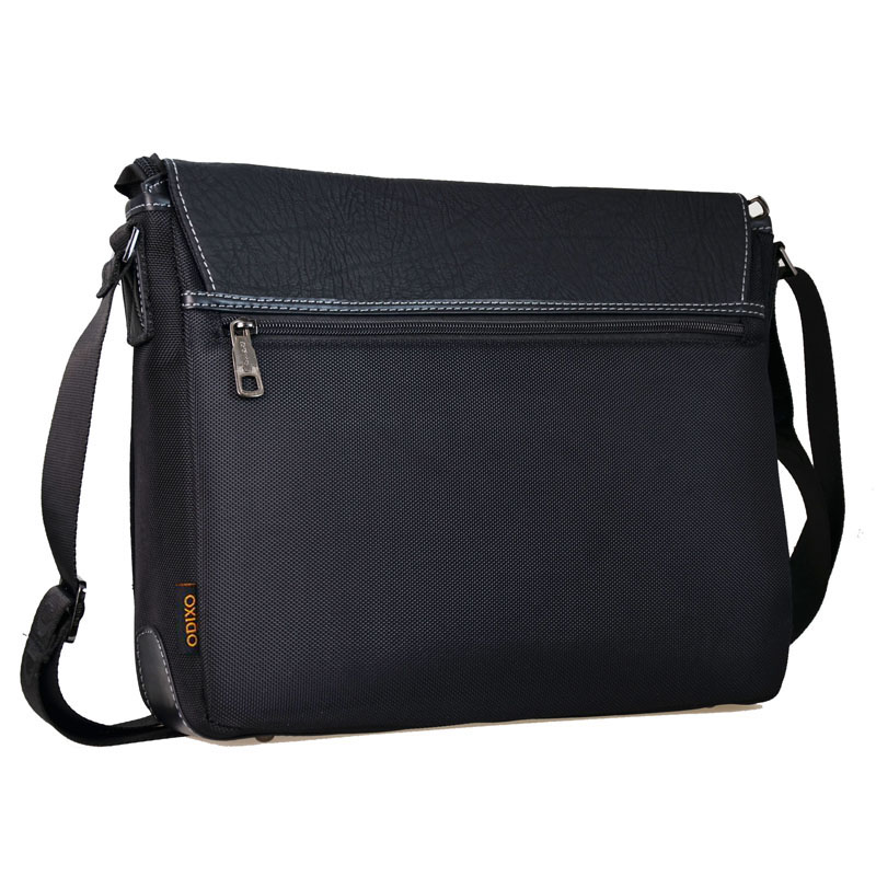 ODIXO Premium Herren Umhängetasche Messenger Bag Schwarz B2332-1