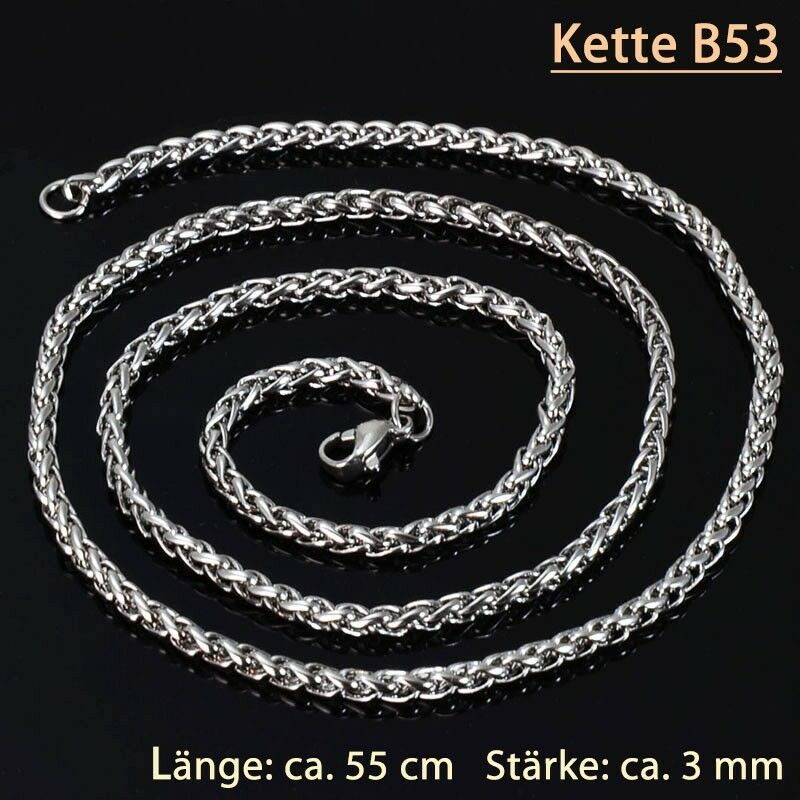 Premium Punk Design Edelstahl Kette Halskette mit 3D Anhänger Totenkopf Schild Premium Punk Design Edelstahl Kette Halskette mit 3D Anhänger Totenkopf Schild