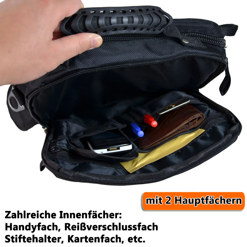 ODIXO Herren Umhängetasche Aktentasche Messenger Bag Schwarz BM2105-1