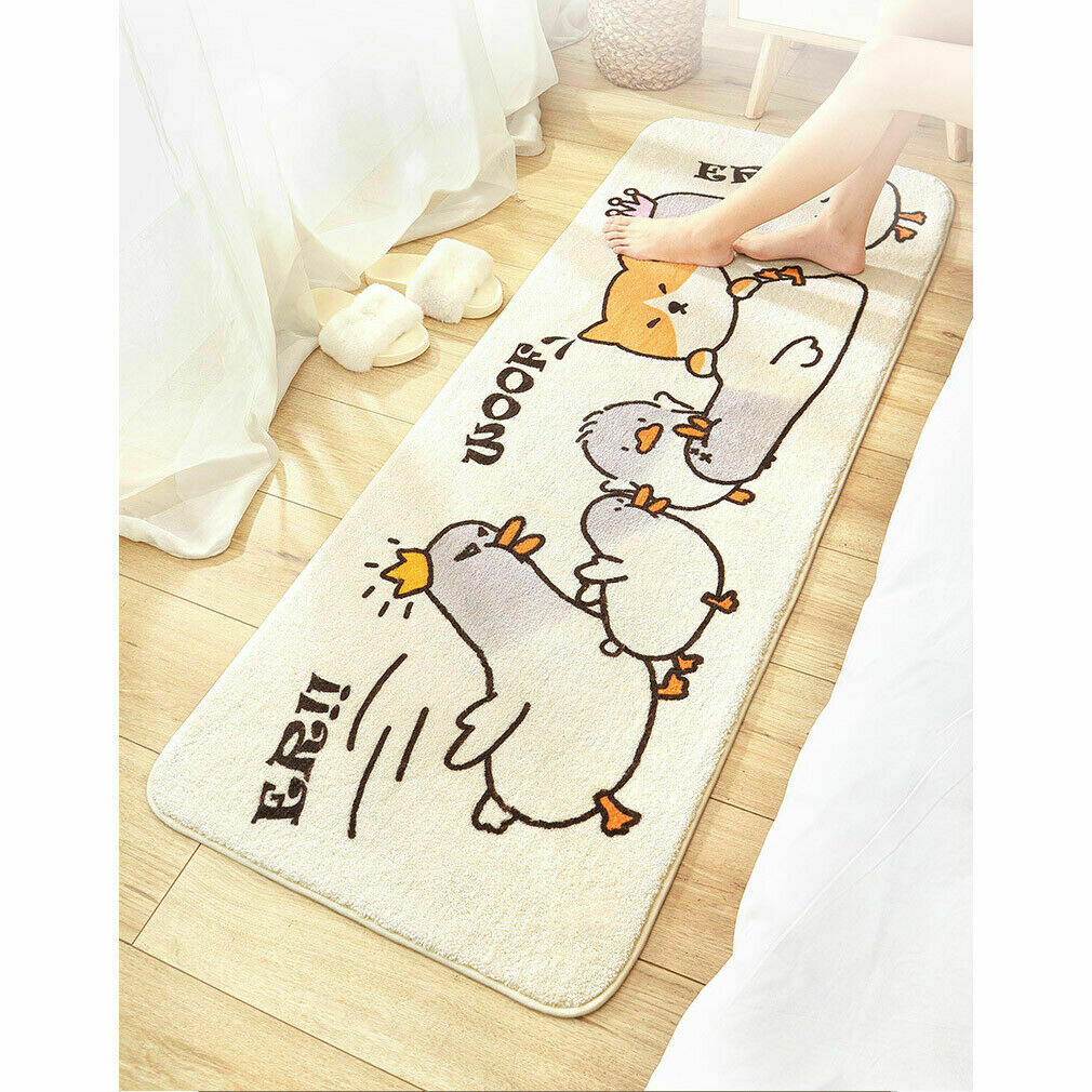 Bett Wohnmatte Fußmatte Teppich Anti Rutsch Kinder Wohn Schlafzimmer Gans & Hund 180 x 60 cm Bett Wohnmatte Fußmatte Teppich Anti Rutsch Kinder Wohn Schlafzimmer Gans & Hund 180 x 60 cm