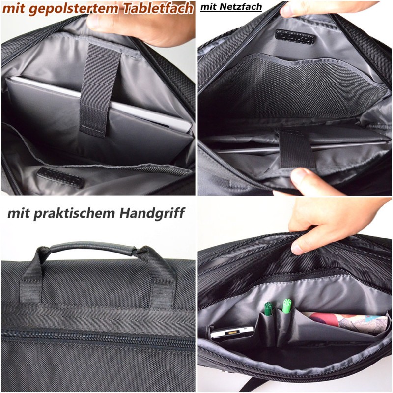 ODIXO Umhängetasche Messenger Bag B240-1 Professional Edition mit Tablet Fach